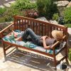 Bench Seat Cushion For Indoor Outdoor Furniture Non Slip Long Chair Cushion with Ties Strap Waterproof Swing Cushion 51.18x19.68IN For Garden Patio Ba