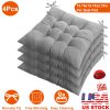 4Pcs Chair Cushion Pads Pillow 15.75x15.75x2.37in Soft Tie On Square Sitting Mats For Home Office Car Sitting Travel